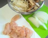 簡単✳チキンとキノコのクリームパスタ✳作り方1写真