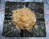 息子小躍り☆とろ～り卵たぬきおにぎらず作り方7写真
