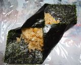息子小躍り☆とろ～り卵たぬきおにぎらず作り方8写真
