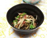 なすと茗荷の梅しそ和え作り方4写真