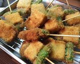 高野豆腐＆ベジ揚げ✿黒ごま味噌たれ添え作り方13写真