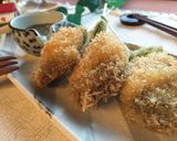 高野豆腐＆ベジ揚げ✿黒ごま味噌たれ添え作り方15写真