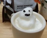 豆乳でちょと哀れな雪だるま　ソイラテ作り方4写真