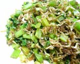 大葉にんにく醤油で☆大根の葉炒め作り方3写真