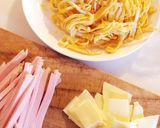 ＊carb free＊エッグカルボナーラ作り方1写真