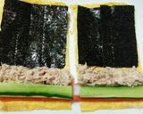 薄焼き卵焼き☆カニカマときゅうりとツナ入作り方6写真