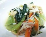 チンゲン菜と油あげの煮浸し作り方5写真