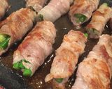 ニンニクの芽の豚バラ肉巻き作り方3写真