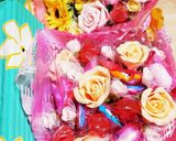 ❤駄菓子でブーケ❤作り方6写真