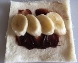 食パンでチョコバナナパイ作り方3写真
