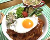 《デミ缶不要》豚ステーキのデミソース丼♪作り方6写真