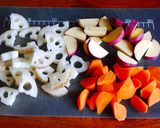 こっくり旨い秋野菜と鶏団子の筑前煮作り方3写真