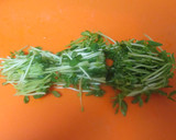 豆苗とさきいかのガーリック炒め作り方1写真