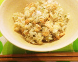 材料4つ☆青のり香る鮭の炊き込み御飯♪作り方3写真