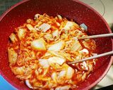 ☆あったか豚バラとキムチ豆腐の煮込み☆作り方5写真