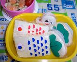 幼稚園のお弁当(鯉のぼりサンド)作り方8写真