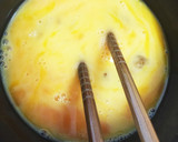 蓮根とエリンギ&肉炒めのオムレツ作り方10写真