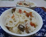 れんこんとエリンギと梅干しの炊き込みご飯作り方6写真