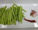 ささげのペペロンチーノ作り方1写真