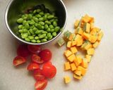 かぼちゃと枝豆のワンポットホットサラダ作り方1写真