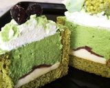 抹茶のホワイトチョコとムースのケーキ作り方11写真