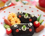 キャラ弁＊簡単♪くまちゃんデコおにぎらず作り方6写真