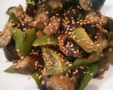 簡単材料♪ナスとピーマン味噌風味作り方3写真