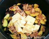 胡麻香る♪豚肉＆茄子＆豆腐のお味噌汁♡作り方3写真