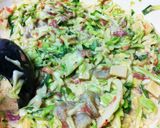高野豆腐と小エビのお好み焼き作り方3写真