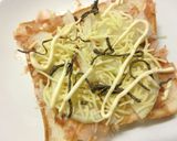 玉葱の青のり・おかか・塩昆布トースト作り方3写真