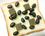 ココナッツ香る✯黒豆×黒ﾁｮｺトースト作り方3写真