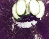 のりの佃煮ときゅうりのおにぎらず作り方3写真