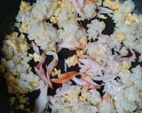 カニかまチャーハンと豆乳スープチャーハン作り方3写真