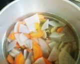 豚肉の味噌漬けで、豪快！プレミアム豚汁♪作り方4写真