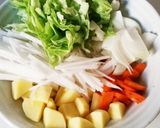 野菜が美味しいキムチみそ汁作り方1写真