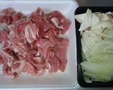 簡単豚こまの炒めもの作り方1写真