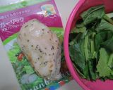 南部どりのサラダチキンと小松菜の炒めもの作り方1写真