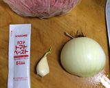 今日ランチ♥︎簡単ナスのミートチーズ焼き作り方1写真