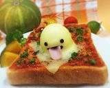 朝食おばけピザトースト de ハロウィン作り方7写真