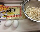 ランチにもやしと卵だけソース焼きそば作り方1写真