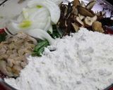 雨の日に良い貝のむき身入りニラチヂミ作り方3写真