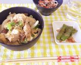 親子丼 ＊卵１個でとろとろ作り方7写真