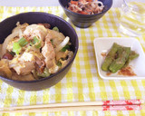 親子丼 ＊卵１個でとろとろ作り方7写真