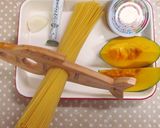 シーチキンとカボチャの豆乳クリームパスタ作り方1写真