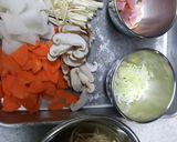 野菜たっぷり～けんちん風つけうどん作り方1写真