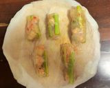 エビとアスパラの春巻き作り方3写真