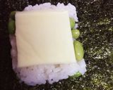 枝豆ごはんとハムちーおにぎらず◆作り方3写真
