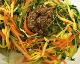 栄養価UP！豆苗と人参と卵の胡麻和え作り方9写真