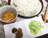 白だしと青柚子胡椒で食べる冷うどん作り方1写真