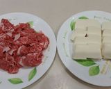 簡単❤肉豆腐の卵とじ♪作り方3写真